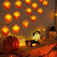 thumbnail image 2 of yulier Fall Decor Pumpkin Maple Leaf String Lights, Thanksgiving Party Decorations 118 Inch 20 LED Halloween String Lights Battery Operated Indoor Outdoor Decor, 2 of 6