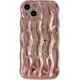 thumbnail image 1 of ORUYROP Designed for iPhone 13 Pro Case,Water Ripple Pattern Curly Wave Frame Soft Cute Phone Cover for Men Women Girls（iPhone 13 Pro,Rose Gold）, 1 of 7