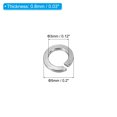 thumbnail image 2 of Unique Bargains Rondelle de Verrouillage Fendue M3, Lot de 100 Rondelles de Verrouillage à Ressort en Acier Inoxydable 304 3mm ID 5mm OD, Ton Argenté, 2 of 5