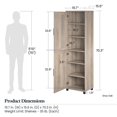 thumbnail image 2 of Systembuild Evolution Dwyer 2 Door Kitchen Pantry Cabinet, Gray Oak, 2 of 8
