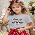 thumbnail image 2 of T-shirts Garçons Filles Printemps Été Manches Courtes Imprimé Lettre Col Rond T-Shirt Haut Gris 8-9 Ans, 2 of 4