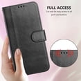 thumbnail image 4 of Wallet Phone Case for Google Pixel 8A 360° Protective Flip Cover with Card Slots Kickstand Black, 4 of 6