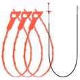 thumbnail image 1 of Unique Bargains Outil pour Enlever les Obstructions sur Drain 0,9 m, Déboucheur en Acier Inoxydable et 3 Pcs de Déboucheur en PP, Orange, 1 of 4