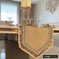 thumbnail image 3 of Le HomeCentric décoratif Beige Table Runner 14 x 90 pouces bordé style contemporain - Marima, 3 of 10
