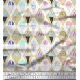 thumbnail image 1 of Soimoi Orange Modal Satin Fabric Octagon Art Geometric Decor Fabric Printed Yard 42 Inch Wide, 1 of 5