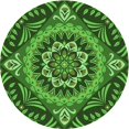 thumbnail image 1 of Ahgly Tapis d'Intérieur Lavable en Machine Carré Vert Émeraude Profond, 3 Pieds Carré, 1 of 7