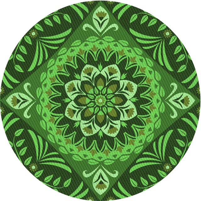 Ahgly Tapis d'Intérieur Lavable en Machine Carré Vert Émeraude Profond, 3 Pieds Carré
