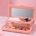 thumbnail image 1 of Rvkxad Portable Makeup Box, 2-Layer Folding Cosmetics Case with Mirror, Travel Toiletry Bag, 1 of 6
