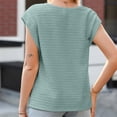 thumbnail image 3 of Timegard Womens Tops Irregularly V Neck Cap Sleeve Solid Color Comfy Blouse Dressy Casual Tank Tops, 3 of 4