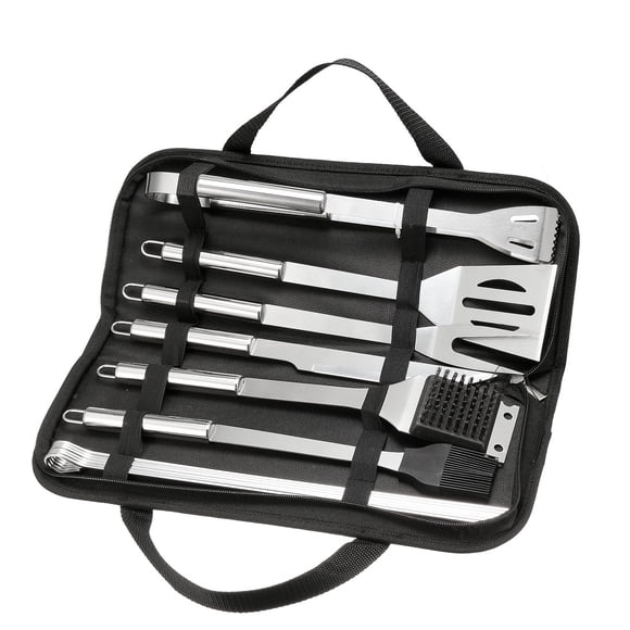 Unique Bargains BBQ Grill Tool Set- 12 in 1 Stainless Steel Barbecue Grilling Accessories with Carrying Case