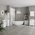 thumbnail image 2 of kleankin Bathroom Floor Storage Cabinet Kitchen Sideboard w/ Doors, 2 of 10