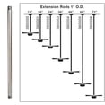thumbnail image 1 of Kichler 360003WZC Accessory 36 in. Ceiling Fan Down Rod, Weathered Zinc, 1 of 1