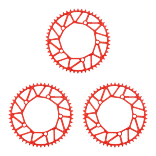 Youkk Alloy Crank set - Durable Precise Fit Smooth Operation - Guaranteed Compatibility Bicycles Crank 52T red 3Set