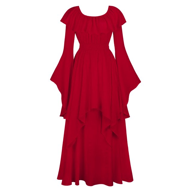 UPPADA Liquidation Robes d'Invitée de Mariage à Manches Évasées pour Femmes Robe de Cocktail Chic Robes de Bal d'Hiver Robes de Cocktail Formelles Robe Nuisette vintage