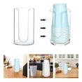 thumbnail image 3 of SIfdSeng Small Compact Disposable Paper Cup Dispenser Mouthwash Rinsing Cups Storage Holder for Bathroom Vanity Countertops Bedroom Organizer Decoration Storage, 3 of 6