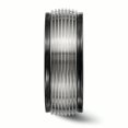 thumbnail image 3 of Edward Mirell Black Ti & Titanium Polished Grooved Ring Size 8, 3 of 4