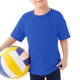 thumbnail image 2 of T-shirts à Manches Courtes à Col Rond pour Tout-Petits, Hauts Décontractés en Coton Respirant pour l'École et le Jeu, 2 of 3