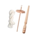thumbnail image 4 of segolike Drop Spindle Portable Sewing Projects for Beginners Wood for Knitted Felting with wool strips, 4 of 9