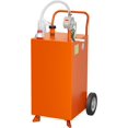 thumbnail image 1 of OUYAWEI Panier de Carburant et de Gaz de 45 Gallons avec Roues et Pompe Manuelle de Transfert, Réservoir de Stockage de Carburant Diesel avec 2 Roues en Caoutchouc Plein Sans Plat, Contenant de Carburant Essence Diesel [Tuyau de 9,8 Pi], Orange, 1 of 7