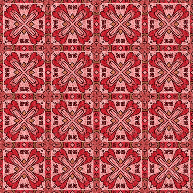 Ahgly Company Tapis d'Intérieur Lavable en Machine Carré Rouge Transitionnel, 5 Pieds Carré