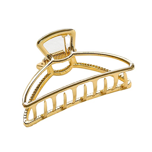 Pince à Griffes Style Simple Poignée Portable Alliage Robuste Accessoires de Décoration Géométrique Barrettes pour Femmes KC Or/arc