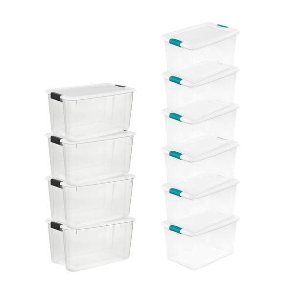Sterilite 70 Qt Ultra Latch Storage Box (4 Pack) & 64 Qt Container (6 Pack)