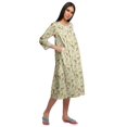 thumbnail image 3 of Moomaya Robe de Nuit d'Allaitement en Coton à Col Rond Imprimée pour Femmes, 3 of 6