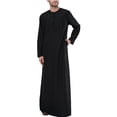 thumbnail image 1 of CEHVOM Ensemble de Robe Musulmane pour Homme Robe Arabe Mi-Longue Manches Longues Col Montant Fermeture Éclair Robe Décontractée Solde, 1 of 5