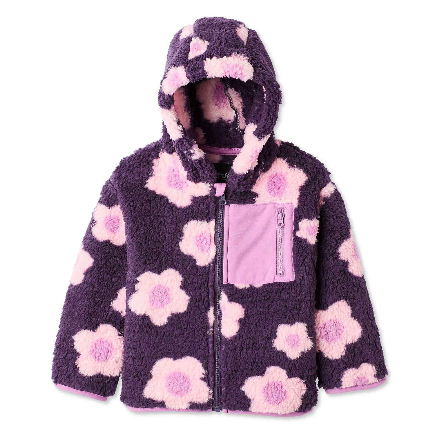 George Toddler Girls' Full Zip Teddy Fleece Jacket