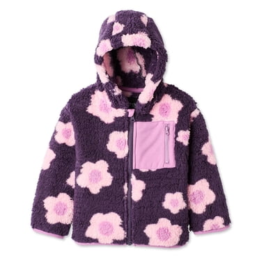 Manteau en molleton teddy zippé sur la longueur George pour petites filles