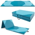 thumbnail image 1 of Gymax 10' x 4' x 2'' 4-Panel Folding Gymnastics Exercise Mat w/ Hook & Loop Fasteners Blue, 1 of 10