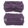thumbnail image 1 of Knitted Button Headband Knotted Crochet Hairband Winter Earmuffs Wide Head Wraps, 1 of 3