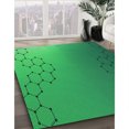 thumbnail image 3 of Ahgly Tapis Rectangulaire Lavable en Machine Intérieur Transitionnel Vert Néon, 7 Pieds x 9 Pieds, 3 of 7