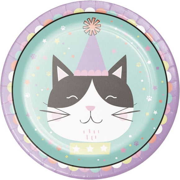 Assiettes en papier Kitty Party