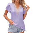 thumbnail image 1 of Birdeem Blouse Mode pour Femmes à Manches Courtes, Col en V, Coupe Ample, Manches Bouffantes, Imprimée, 1 of 1