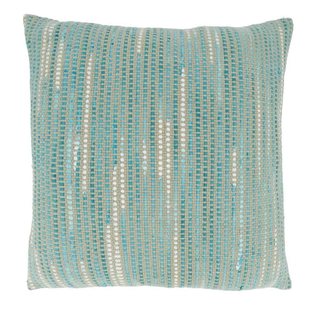 Saro 2813.BL20SC Housse de Coussin Carrée Tissée à Rayures de 20 Po, Noire