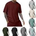 thumbnail image 1 of NJDVHB Chemise d'Été de Plage pour Homme, Hauts d'Entraînement pour Homme, Hauts d'Entraînement pour Homme Unis Décontractés de Sport à Manches Courtes à Col Rond, Vert, P, 1 of 5