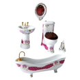 thumbnail image 3 of Dollhouse Furniture Mini Toy Life Scene decor White and Red, 3 of 8