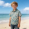 thumbnail image 2 of Chemise Hawaïenne pour Garçons, Manches Courtes, Imprimé Floral, Haut pour Tout-Petit, 1 Pce, 2 of 9