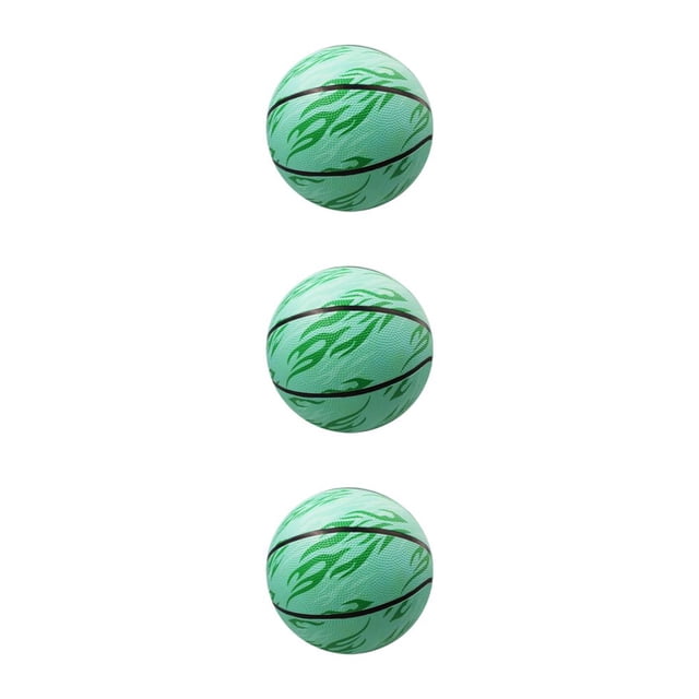 Thinsony Basketball de Qualité Professionnelle Sans Fuite à Pression Intérieure Équilibrée pour Sans Coutures Vert - Taille 7 Ensemble de 3