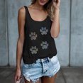 thumbnail image 2 of CEHVOM Women‘s Casual Solid Color Round Neck Colorful Sequin Printed Vest Top, 2 of 4