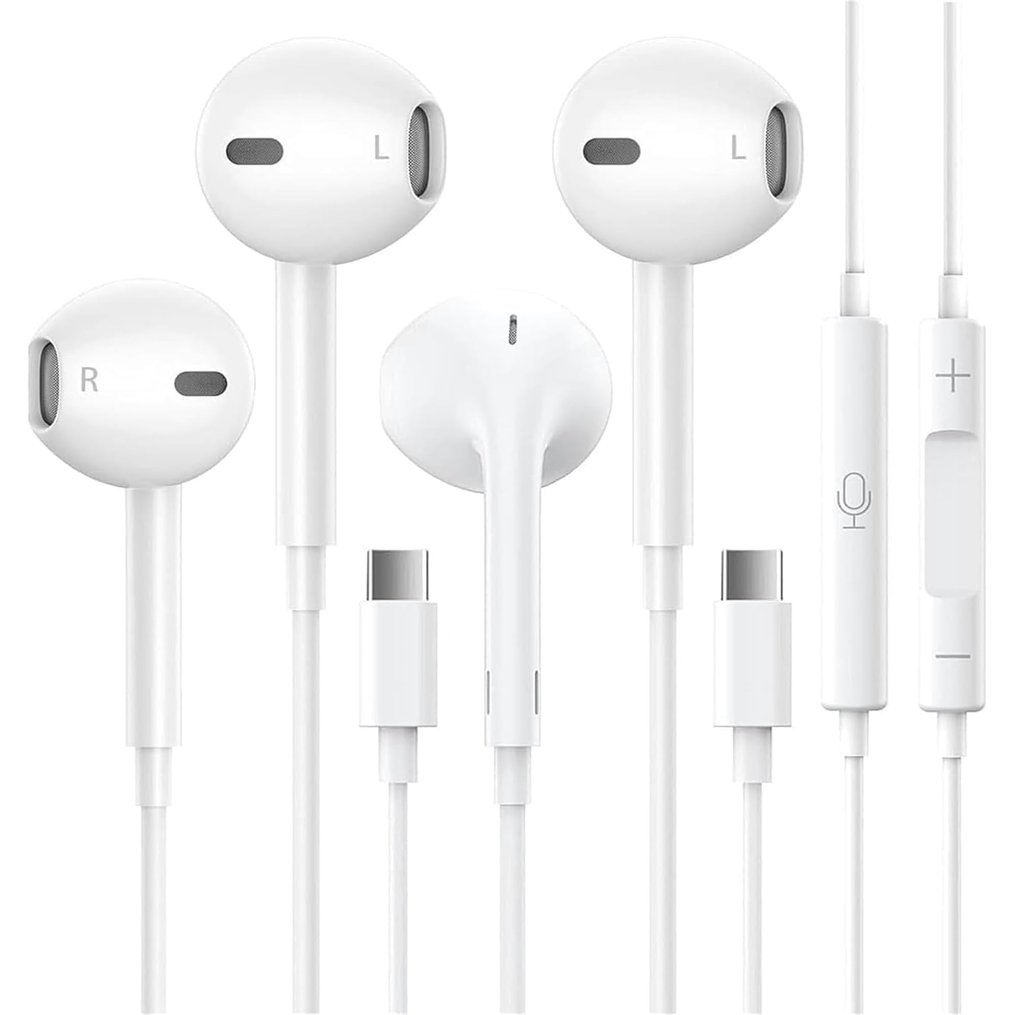 Apple EarPods (USB-C) 本体 EarPods Headphones with USB-C 3.5mm Wired Ear Buds for iPhone with