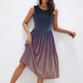 thumbnail image 4 of Ovzne Robes d'Été pour Femmes Robe pour Femme Mode Robes pour Femmes Été Décontracté Col Rond Sans Manches Uni Plage Robes d'Été Boho Robe d'Été Liquidation, 4 of 7