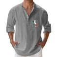 thumbnail image 3 of Shirt Top down Graphic T Shirt Men Mesh Sleeve Shirt Microfiber Tee Shirts for Men Printed Sleeve Long Sleeve Lightweight Shirt Men Mens Short Sleeve Crotch Shirt Button down Romper Button Romper Men', 3 of 3