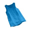 thumbnail image 4 of LSLJS Women's Classic Crewneck Collar Solid Color Button Sleeveless T-Shirt Tank Blouse Tops, Womens Tank Tops, 4 of 4