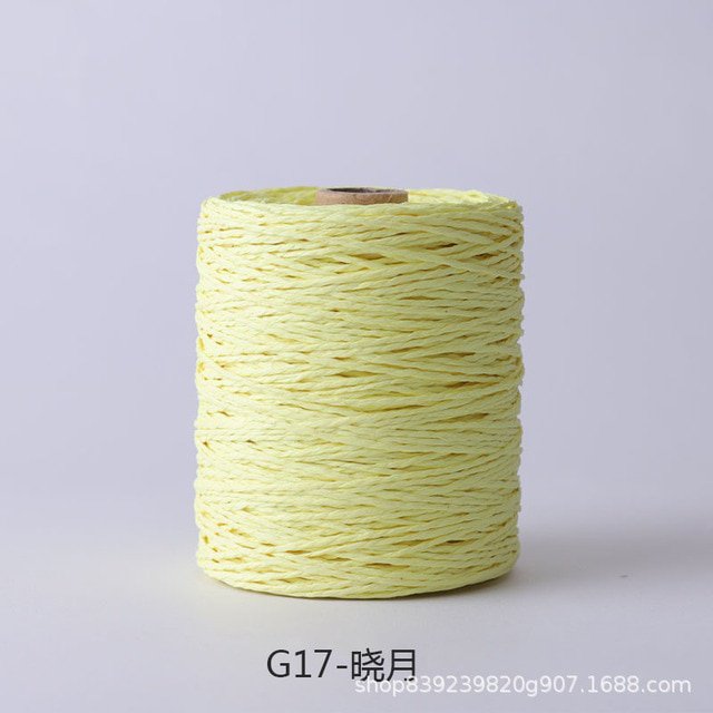 280 Meter Colorful Threads Natural Raffia Straw Yarn for Bag Handbag Cushion Basket Hat Knitting Material Crochet Yarn Handcraft