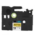 thumbnail image 2 of Label Tape, High Durablility PET Label Tape, Easy To Carry Crafting Christmas Halloween For Presents Wrapping Party Kze-721 Black Letter On Yellow Base, 2 of 8