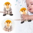thumbnail image 2 of Jouet Singe Proboscis Réaliste Animal en Peluche Doux et Câlin Zoo de Collection pour Enfants et Adultes, 2 of 5