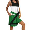 thumbnail image 2 of Ovzne Robes pour Femmes Robe Femme Imprimée avec Poches Chemises de Nuit Sans Manches Vêtements de Nuit devant Plissé Nuisette Col Rond Robe de Nuit Robe d'Été Imprimée Liquidation, 2 of 5