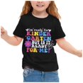 thumbnail image 1 of TZEWGL Cute Letter Print Short Sleeve Crewneck Basic Shirt For Toddler Blouse For Kids size 8-9T, 1 of 5